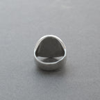 Black Onyx Cabochon Signet Ring