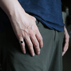 Slim Black Onyx Signet Ring