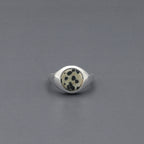 Slim Dalmatian Jasper Signet Ring | Slim Dalmatian Jasper Signet Ring