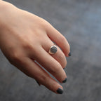 Grey Moonstone Ring
