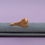 Cloud Ring #11 - Matte Finish / Garnet / 18K Plating