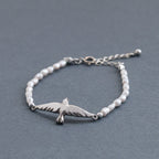 Swallow And Baroque Pearl Bracelet