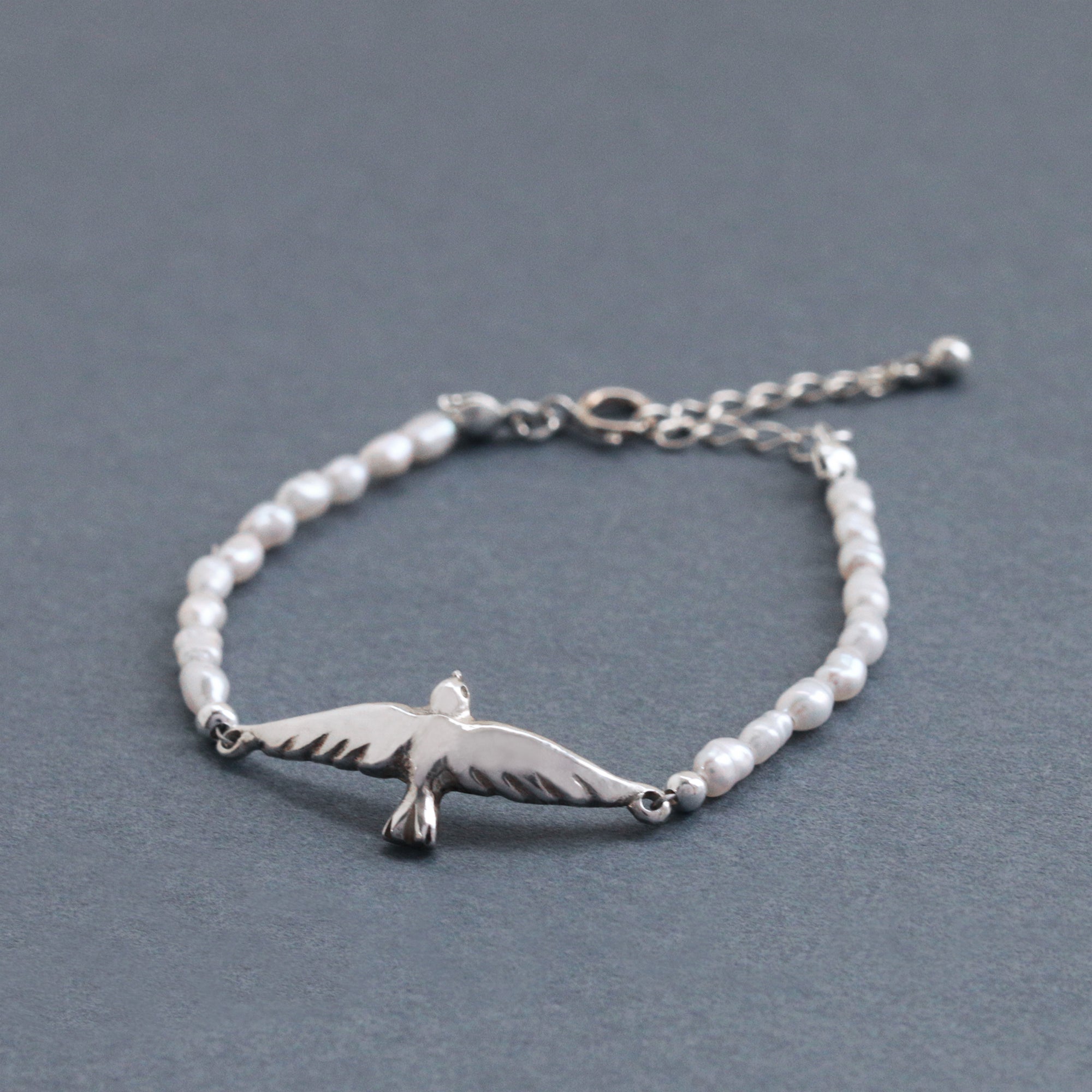 Swallow And Baroque Pearl Bracelet