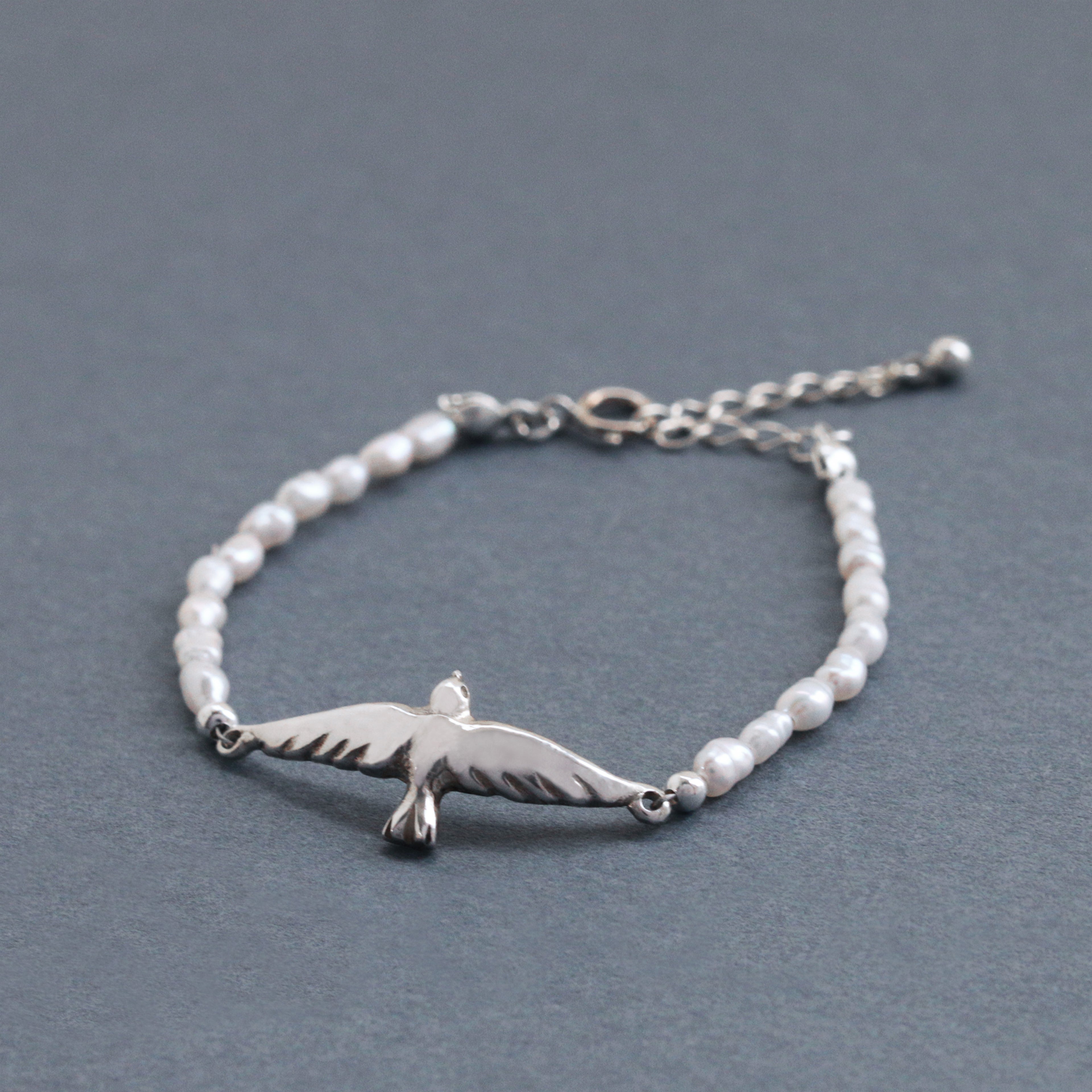 Swallow And Baroque Pearl Bracelet