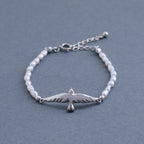 Swallow And Baroque Pearl Bracelet